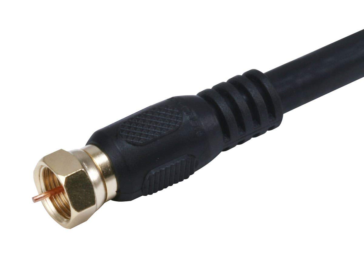 Monoprice RG6 Quad Shield CL2 Coaxial Cable with F-Type Connector