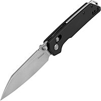 Kershaw Iridium Reverse Tanto Folding Pocket Knife, Sleek 3.4 inch D2 Steel Blade, DuraLock Locking Mechanism, Aluminum Handle, Designed in the USA Black Aluminum/Stonewash Lock