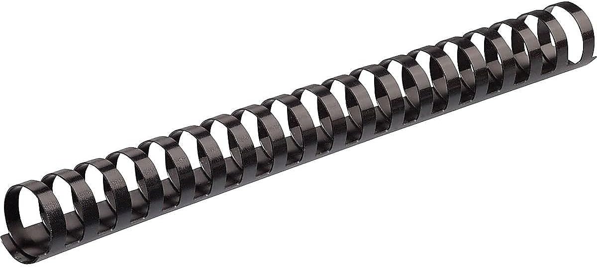 Fellowes Plastic Comb Binding Spines, 1 1/2 Inch Diameter, Black, 340 Sheets, 50 Pack (52368)