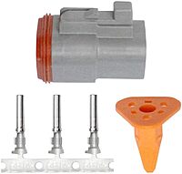 Pacer DT Deutsch Plug Repair Kit - 14-18 AWG (3 Position)
