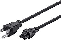 MONOPRICE Power Cord - NEMA 5-15P to IEC-320-C5, 18AWG SVT, 3-Prong