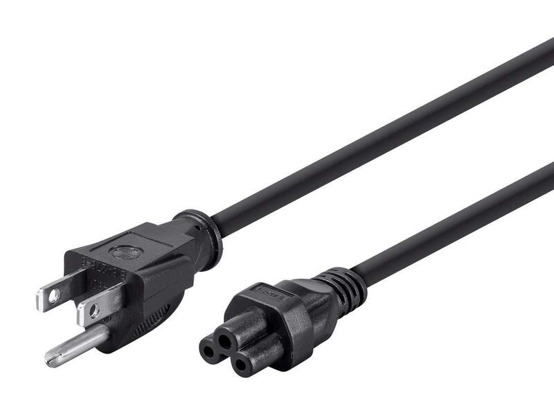 MONOPRICE Power Cord - NEMA 5-15P to IEC-320-C5, 18AWG SVT, 3-Prong
