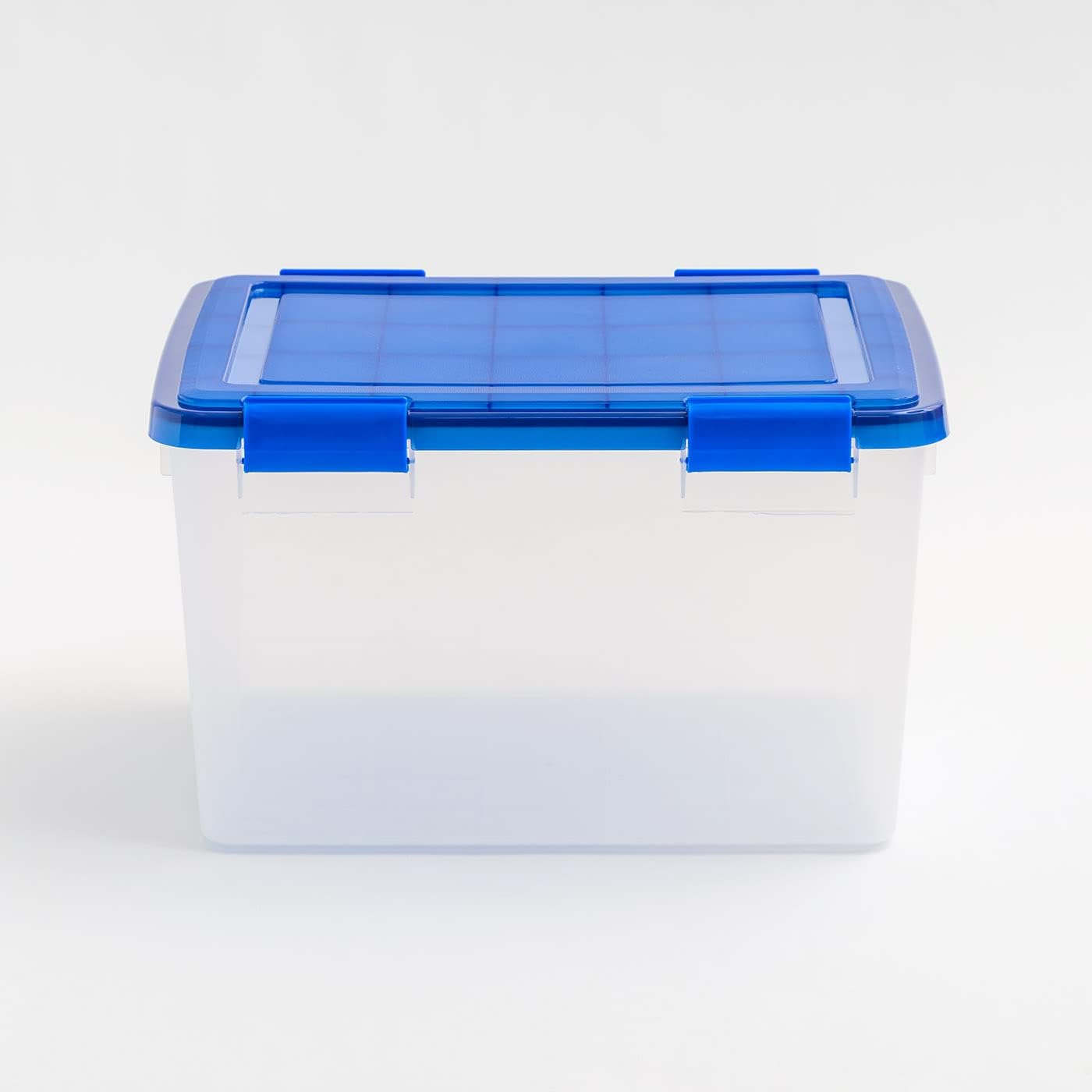 IRIS USA 4Pack 46.6qt WEATHERPRO Airtight Plastic Storage Bin with Lid and Seal and Secure Latching Buckles