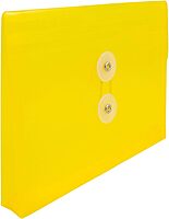 JAM PAPER Plastic Envelopes with Button & String Tie Closure - 12 Pack