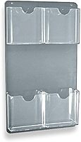 Azar Displays Wall-Mount Brochure Holders, Acrylic, Pack of 2