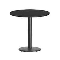 Flash Furniture 30'' Round Black Laminate Table Top with 18'' Round Table Height Base