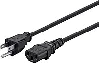 Monoprice Power Cord Cable NEMA 5-15P to IEC C13 - Black