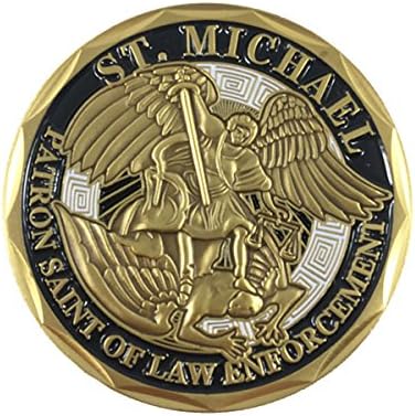 Thin Blue Line Challenge Coin, Saint Michael