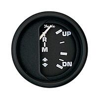 FARIA 12828 Euro Black 2" Trim Gauge for Mercury/Mariner/Mercruiser/Volvo DP/Yamaha '01 and Newer