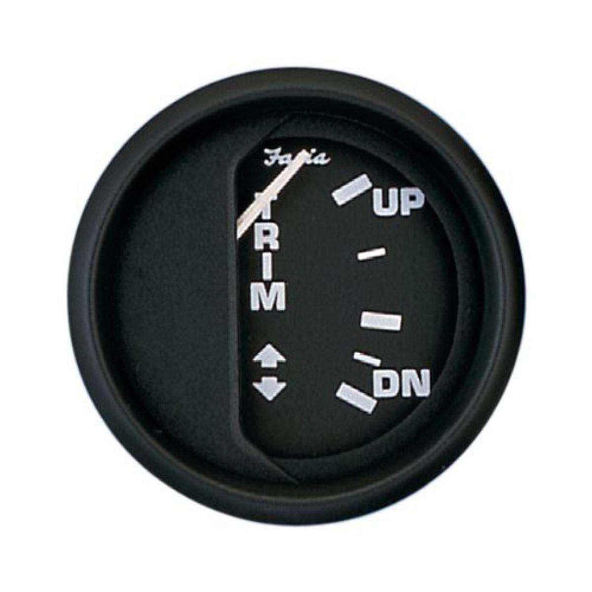 FARIA 12828 Euro Black 2" Trim Gauge for Mercury/Mariner/Mercruiser/Volvo DP/Yamaha '01 and Newer