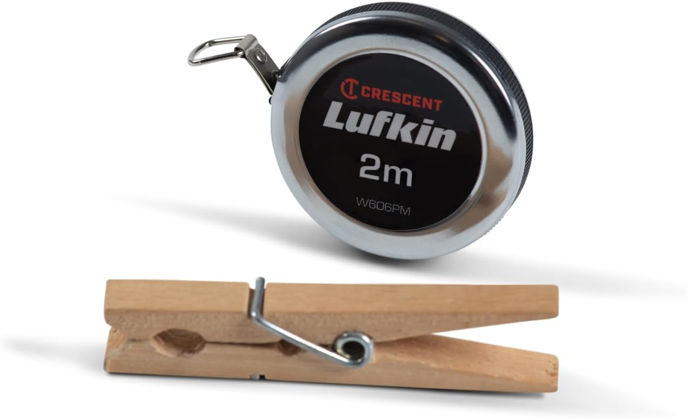 Crescent Lufkin 6mm x 2m Executive Diameter Yellow Clad A20 Blade Pocket Tape Measure - W606PM