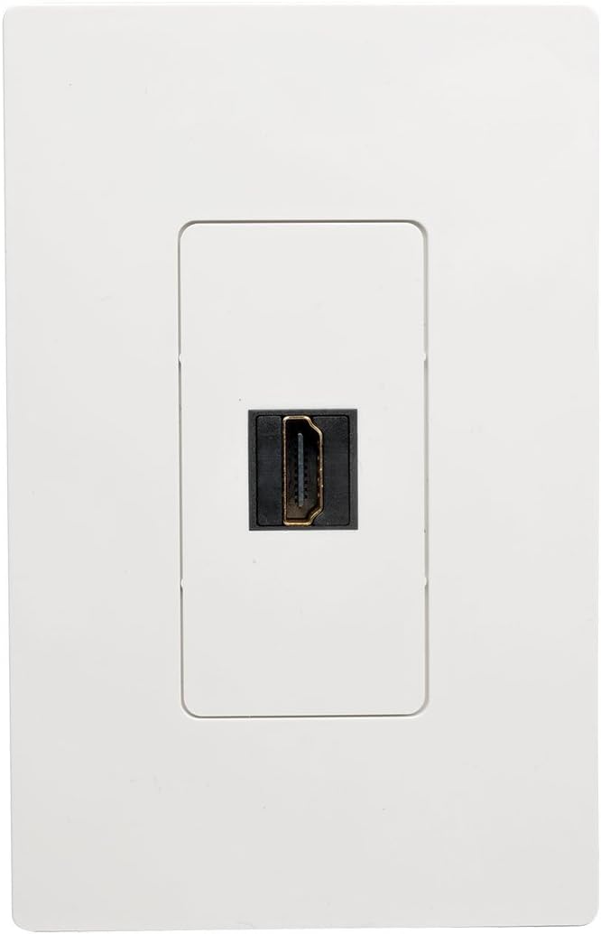 Tripp Lite High-Speed HDMI with Ethernet All-in-One Keystone/Panel Mount Coupler Cable (F/F), Angled Connector