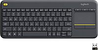 Logitech K400 Plus Wireless Touch TV Keyboard With Easy Media Control and Built-in Touchpad, HTPC Keyboard for PC-connected TV, Windows, Android, ChromeOS, Laptop, Tablet - Black PLUS Floral