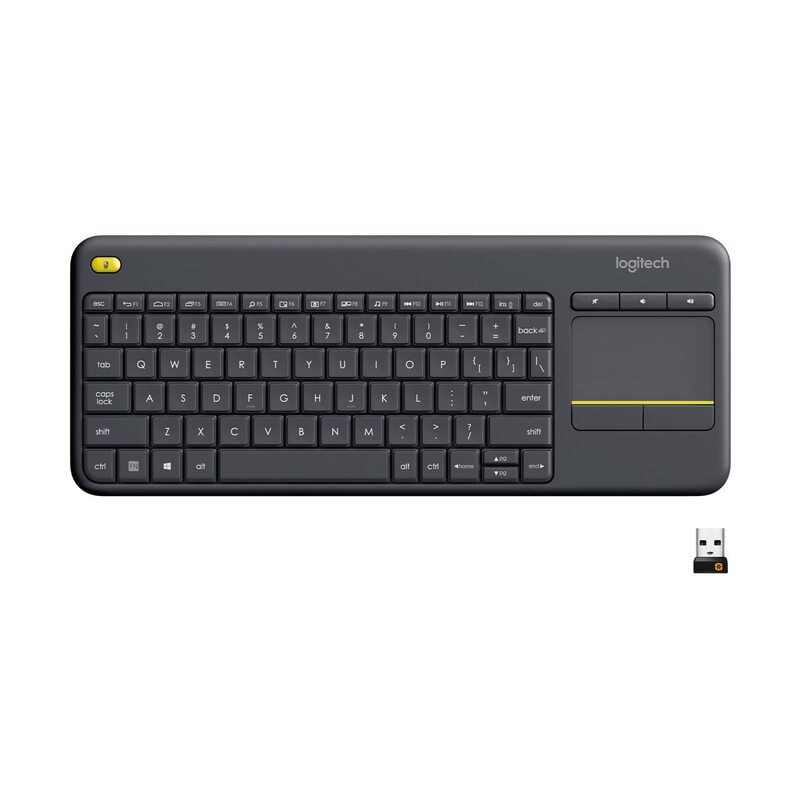 Logitech K400 Plus Wireless Touch TV Keyboard With Easy Media Control and Built-in Touchpad