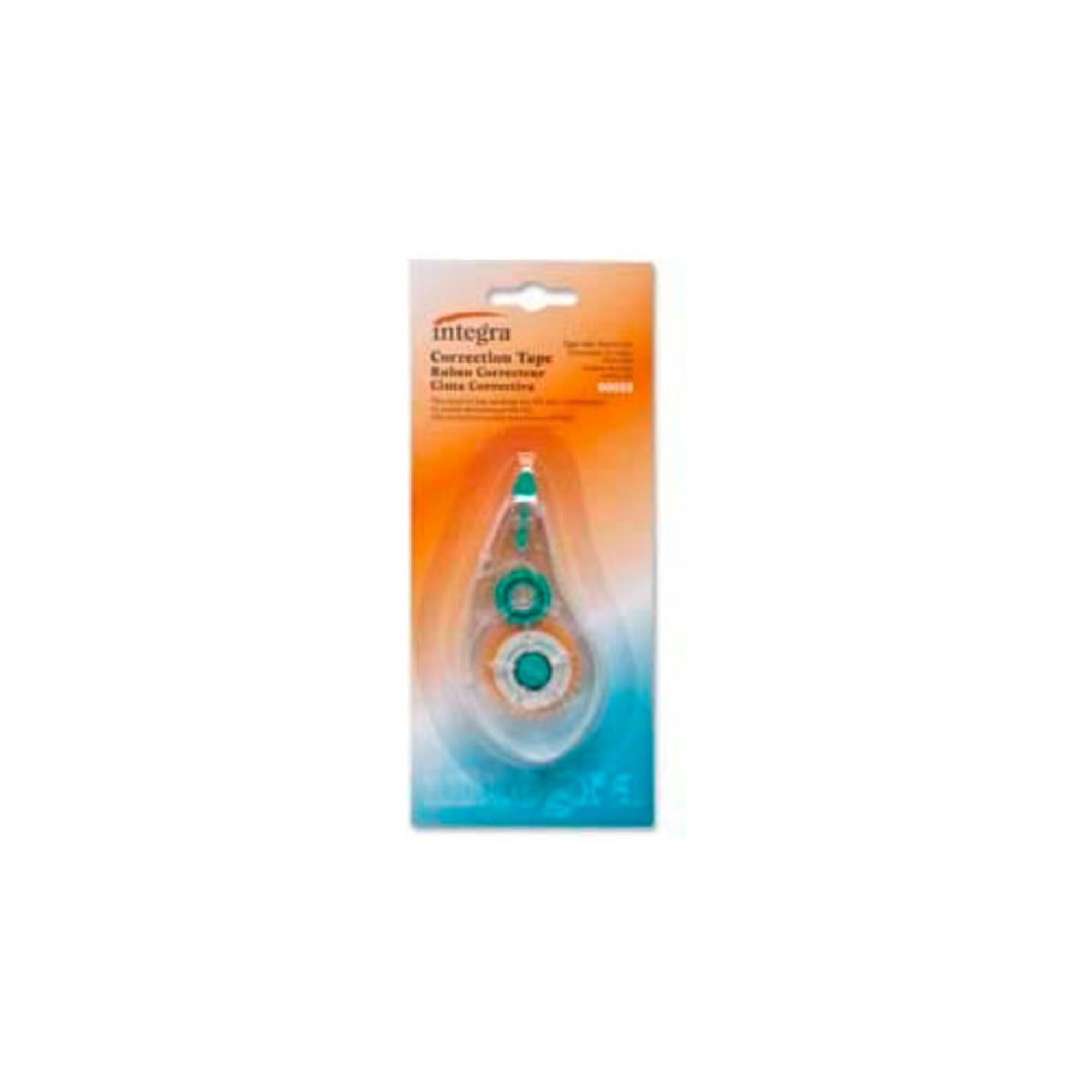 Integra White Correction Tape - 0.20in Width x 19.69 ft Length - White Dispenser - Non-refillable - 1 Each - White