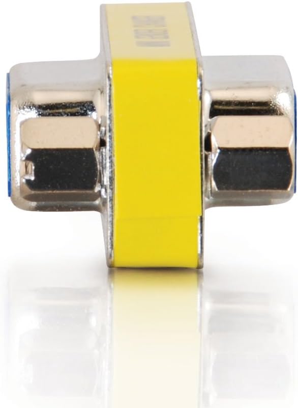 C2G 02781 DB9 F/F Serial RS232 Mini Gender Changer/Coupler, Nickel 1.5 Inch