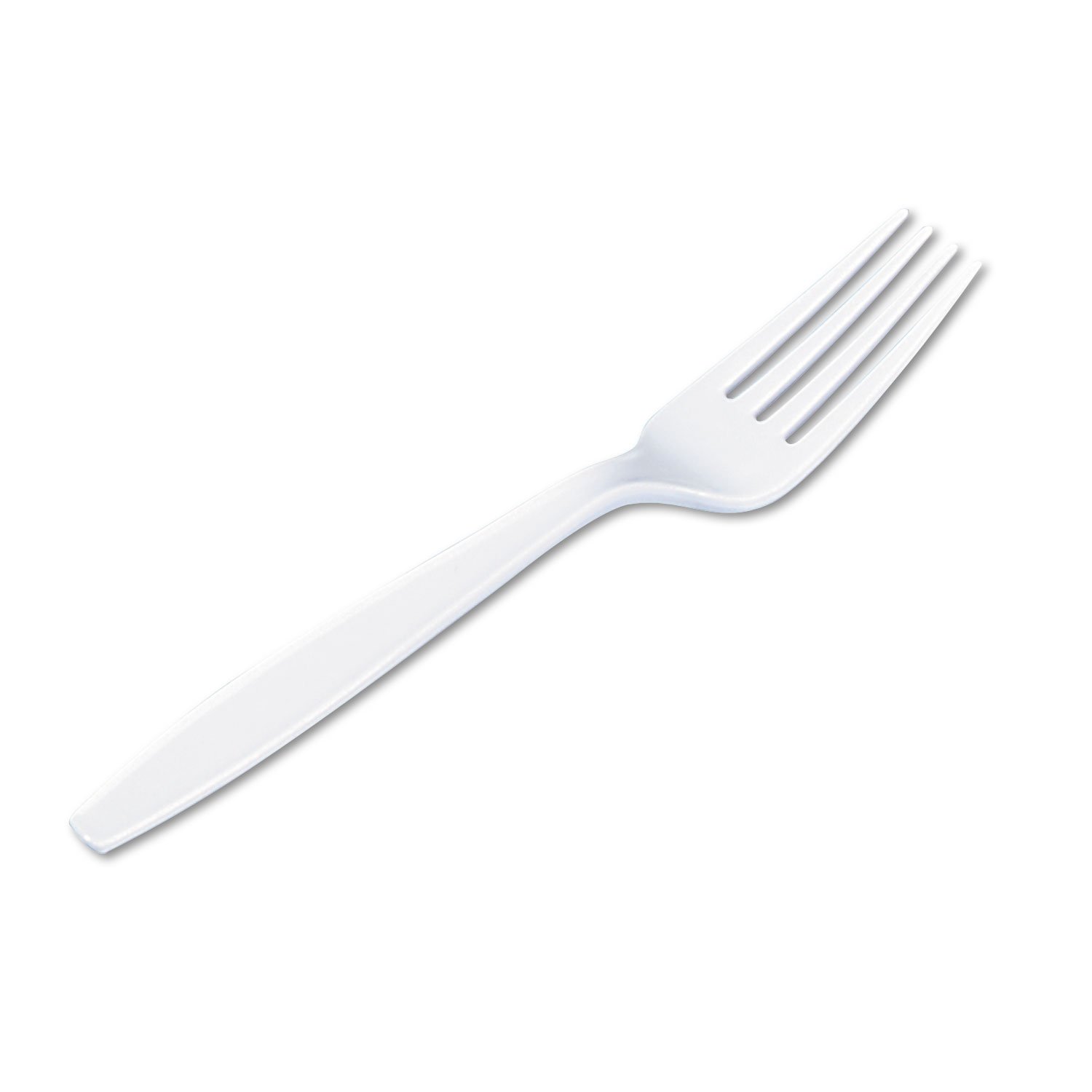 Dixie 7.13" Heavy-Weight Polystyrene Plastic Forks By GP PRO, White, 1000 Count, FH217 White 1 box of 1000
