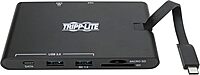Tripp Lite USB-C Docking Station Hub, 4K @ 30 Hz HDMI, VGA, Gigabit Ethernet Port, 100W PD Charging, USB 3.2 Gen 1, Memory Card Slot, Thunderbolt 3 Compatible, Black, 3-Year Warranty (U442-DOCK3-B)