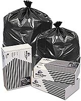 PITT PLASTICS/INTEPLAST, BLACK LOW DENSITY PERFORATED CAN LINER 125-12, Manufacturer Part Number: B74820XK