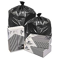 PITT PLASTICS/INTEPLAST, BLACK LOW DENSITY PERFORATED CAN LINER 125-12, Manufacturer Part Number: B74820XK