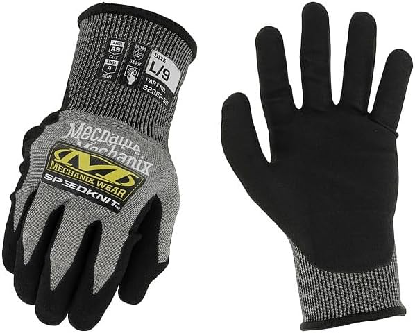 MECHANIX WEAR SpeedKnit Cut & Puncture Resistant Gloves, HPPE Nitrile Palm