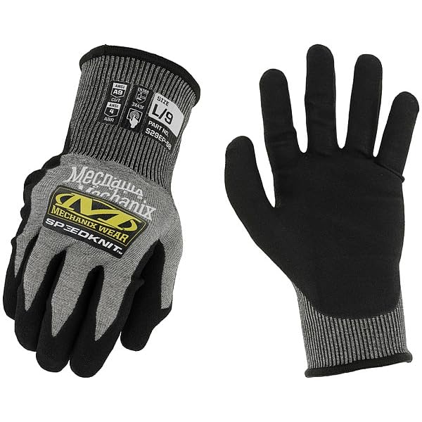 MECHANIX WEAR SpeedKnit Cut & Puncture Resistant Gloves, HPPE Nitrile Palm
