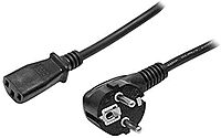 StarTech.com 2m (6ft) Computer Power Cord, 18AWG, EU Schuko To C13, 10A 250V, Black Replacement AC Power Cord