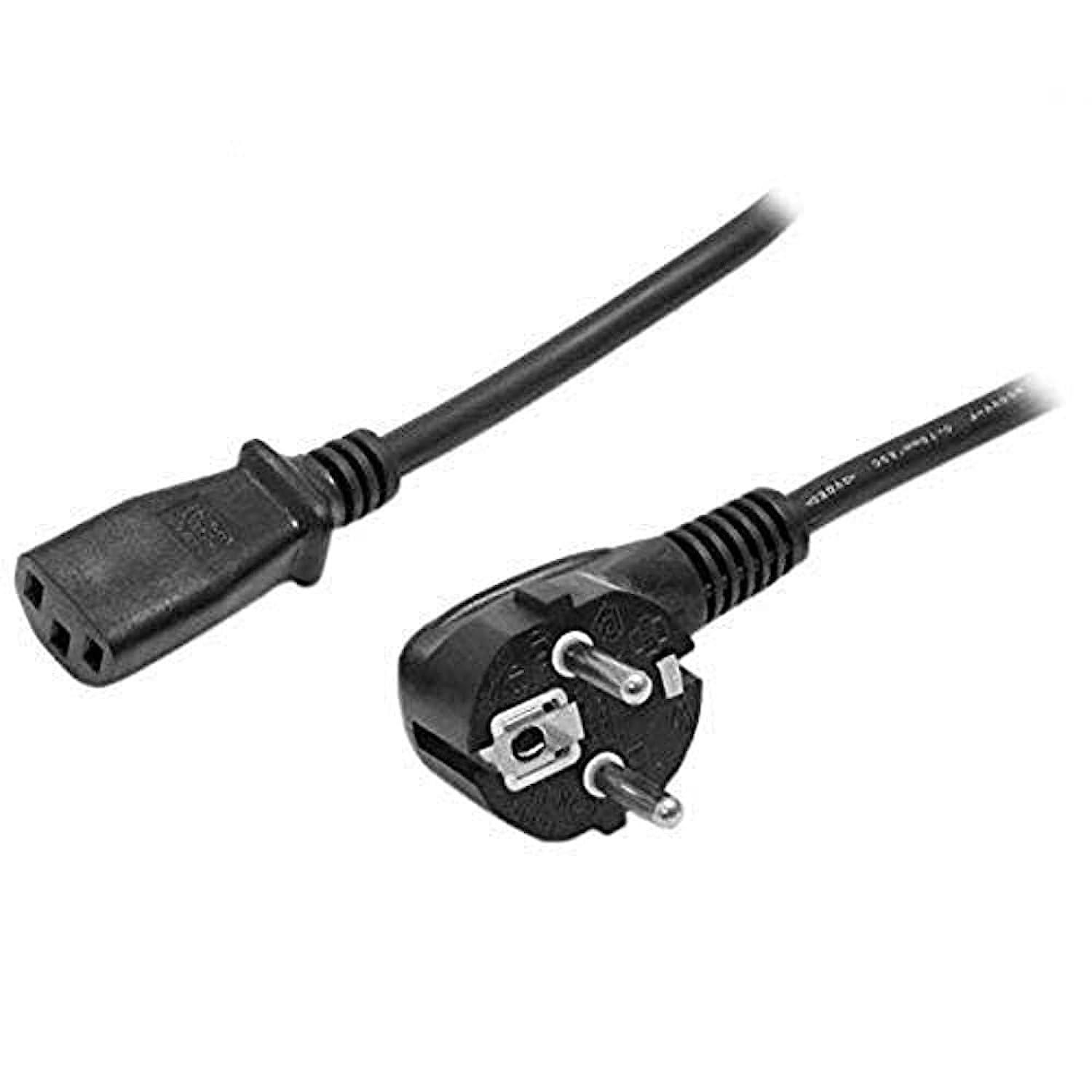 StarTech.com 2m (6ft) Computer Power Cord, 18AWG, EU Schuko To C13, 10A 250V, Black Replacement AC Power Cord