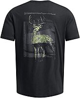 UNDER ARMOUR Mens Schematic White Tail Short Sleeve T Shirt Graphic Tee