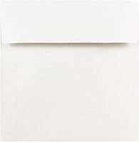 JAM PAPER Square Invitation Envelopes - White - Gummed Seal - 25/Pack