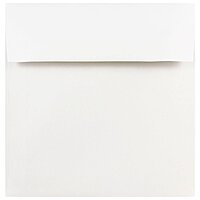 JAM PAPER Square Invitation Envelopes - White - Gummed Seal - 25/Pack