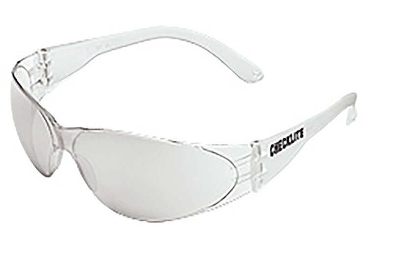 MCR Crews CL119 Checklite Safety Glass, Clear Frame, In/Out Lens, Coated Anti-Scratch, 1 Pair