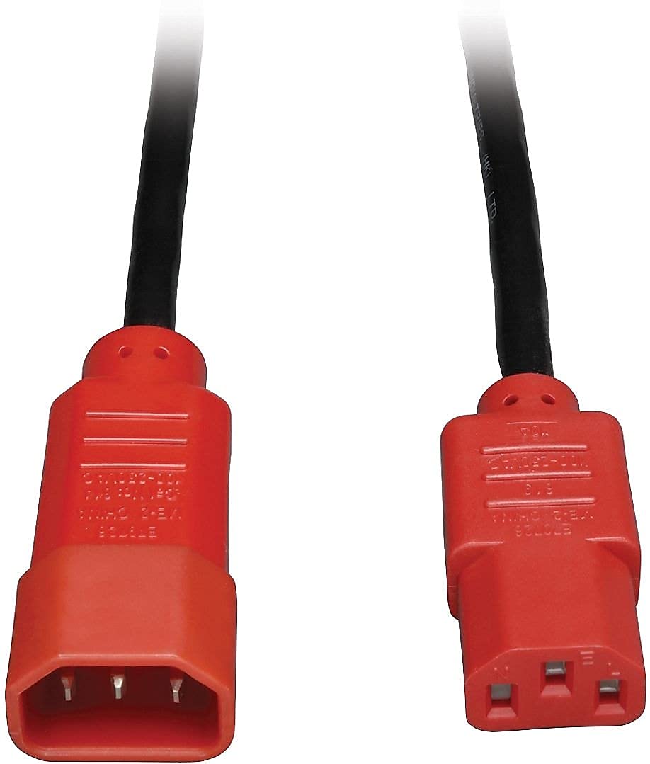 Tripp Lite Standard Computer Power Extension Cord 10A, 18AWG (IEC-320-C14 to IEC-320-C13) 4-ft.