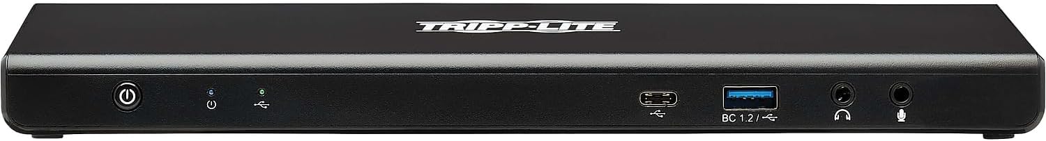 Tripp Lite USB-C Docking Station, 14 Port USB C Dock for Dual Display, 5K 60 Hz DisplayPort DP, 4K 60 Hz HDMI, USB 3.2 Gen 1