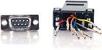 C2G 02943 RJ45 to DB9 Female Serial RS232 Modular Adapter, Black