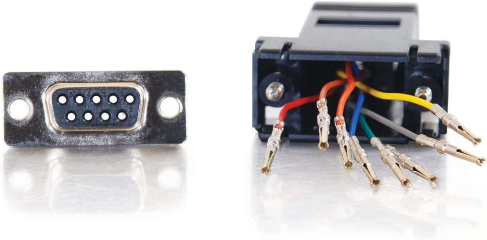 C2G 02943 RJ45 to DB9 Female Serial RS232 Modular Adapter, Black