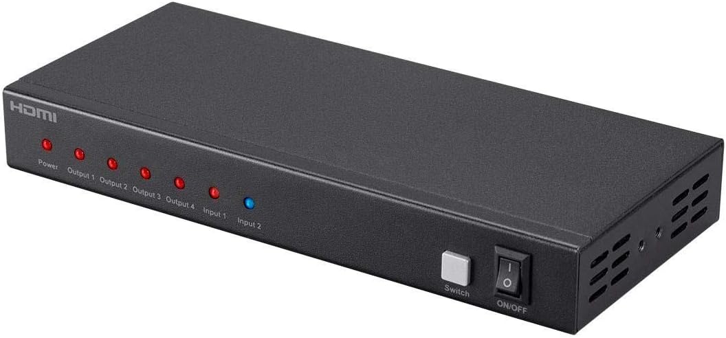 Monoprice Blackbird 4K 2x4 HDMI Splitter and Switch - Dolby Vision and Dolby TrueHD Support