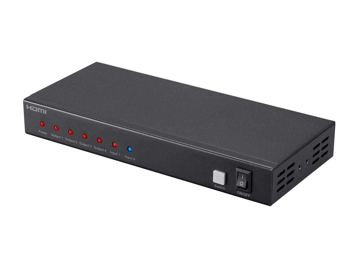 Monoprice Blackbird 4K 2x4 HDMI Splitter and Switch - Dolby Vision and Dolby TrueHD Support