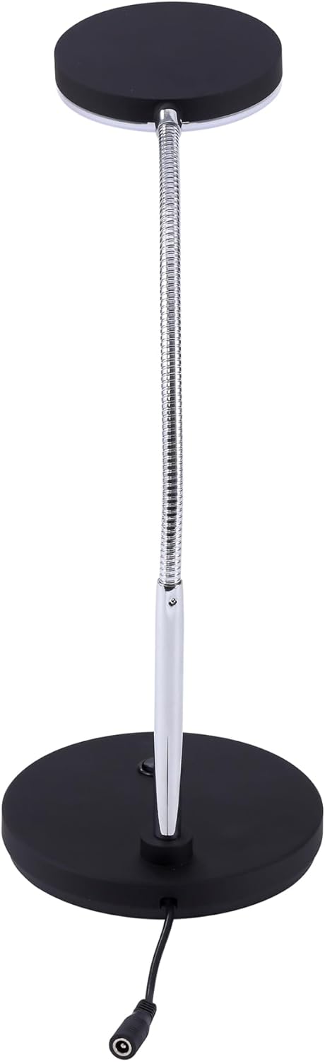 Bostitch Office LED Metal Gooseneck Desk Lamp, Flicker Free, Adjustable Head (VLED1800BK), Black