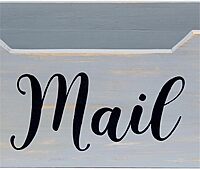 Elegant Designs Rustic Farmhouse Wooden Tabletop Mail Organizer Box