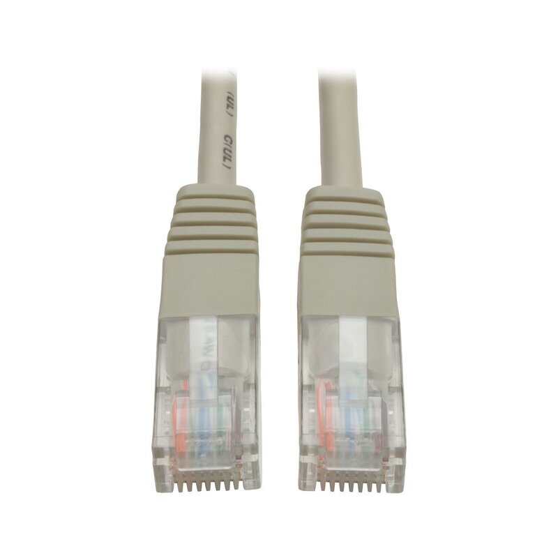 Tripp Lite Cat5e 350MHz Molded Patch Cable (RJ45 M/M) - Gray, 1-ft.(N002-001-GY)