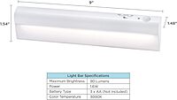 BLACK+DECKER PureOptics Battery Operated Under Cabinet LED Light Bar