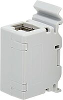 Tripp Lite DIN-Rail Cat6a RJ45 Shielded in-Line Mountable Snap-in Coupler & PoE++, EMI/RFI Shielding, Backwards Compatible