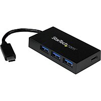 StarTech.com 4-Port USB 3.0 Hub - Powered USB 3.0 Hub - USB-C to 1x USB-C and 3X USB-A Adapter - USB 3.0 (5Gbps) - USB-C Port Expander, TAA (HB30C3A1CFB)