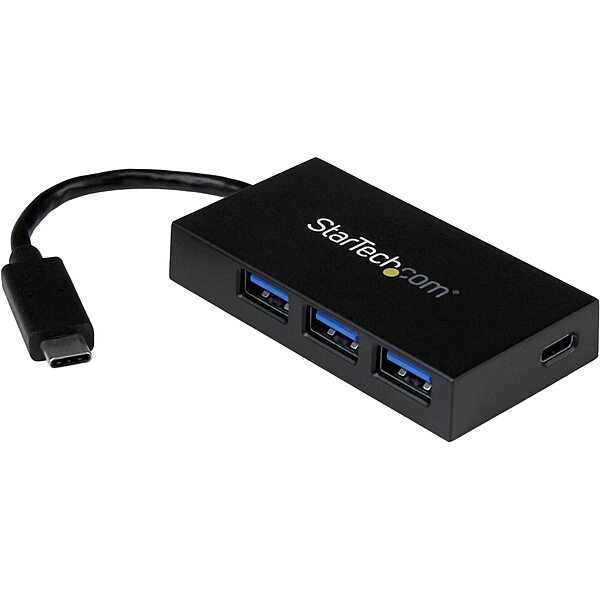 StarTech.com 4-Port USB 3.0 Hub - Powered USB 3.0 Hub - USB-C to 1x USB-C and 3X USB-A Adapter - USB 3.0 (5Gbps) - USB-C Port Expander, TAA (HB30C3A1CFB)