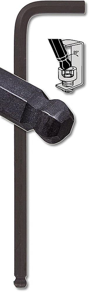 Bondhus 10911 7/32" Ball End Tip Hex Key L Wrench with ProGuard Finish and Long Arm, 4.9", 5 Piece