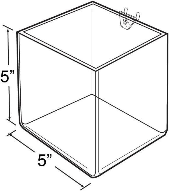Azar Displays Brochure Holder Cubes, Clear Acrylic Cube Bins, Pack Of 4
