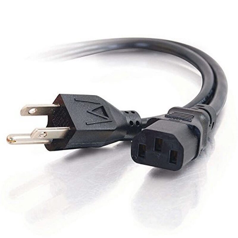 C2G Replacement AC Power Cord NEMA 5-15P to IEC C13 (18 AWG)
