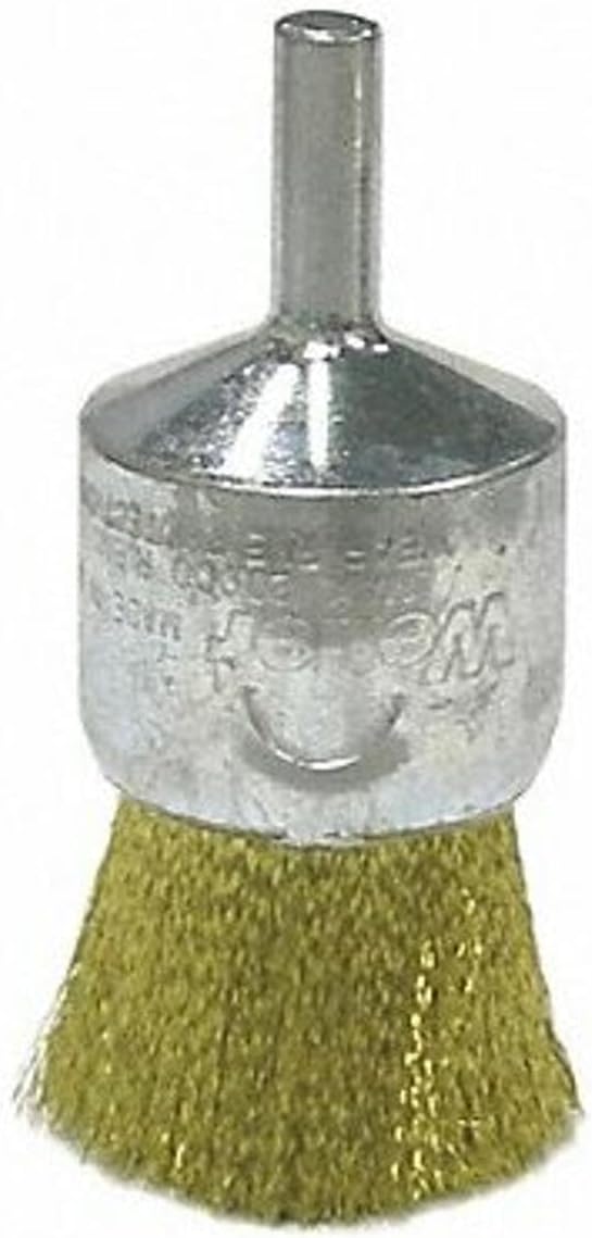 End Brushes: 1-1/8" Dia, Steel, Knotted Wire