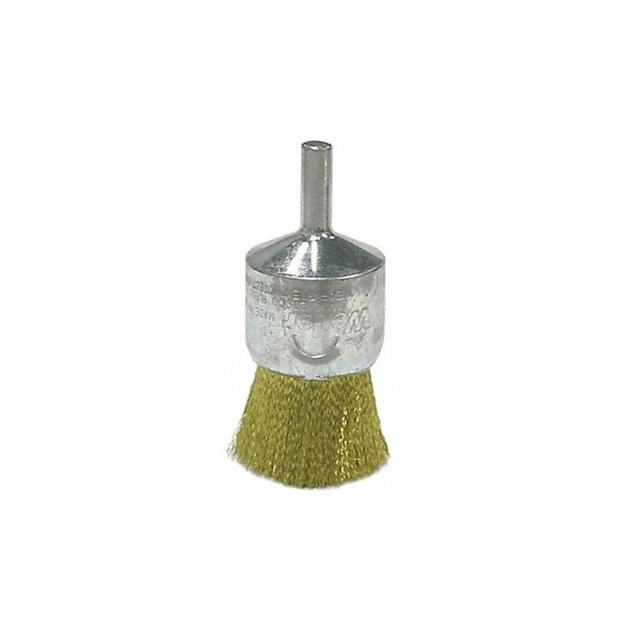 End Brushes: 1-1/8" Dia, Steel, Knotted Wire